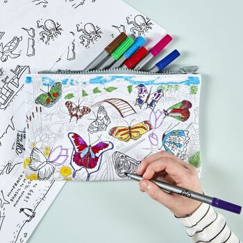 Trousse à crayons Color In Butterfly cadeau durable pour enfants 5