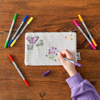 Trousse à crayons Color In Butterfly cadeau durable pour enfants 4