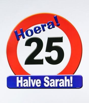 Huldeschild - 25 jaar moitié Sarah