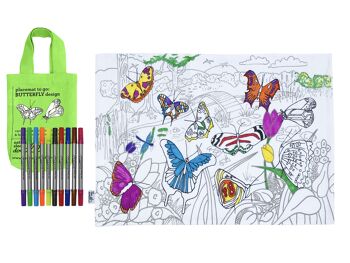 Set de table papillon à colorier cadeau créatif pour enfants 4