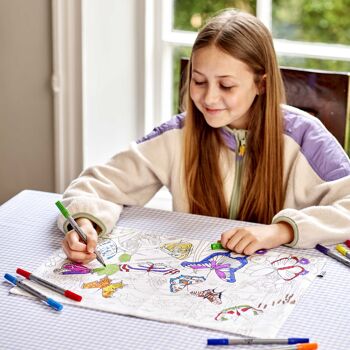 Set de table papillon à colorier cadeau créatif pour enfants 2