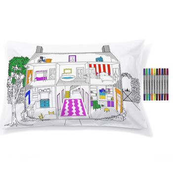 Taie d'oreiller décorative de maison de poupée, linge de lit créatif pour enfants 4