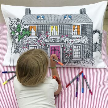 Taie d'oreiller décorative de maison de poupée, linge de lit créatif pour enfants 5