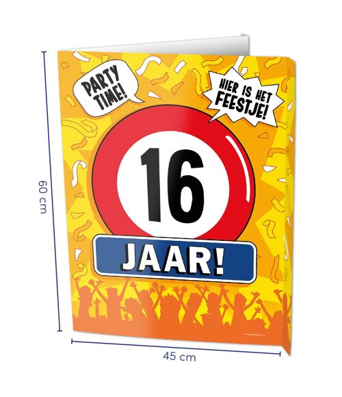 Window signs - 16 jaar