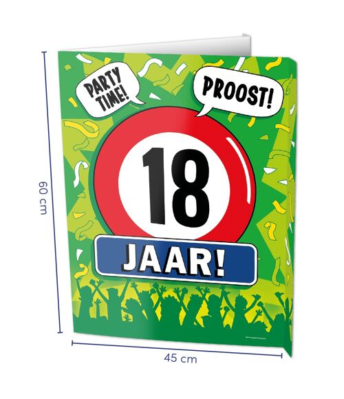 Window signs - 18 jaar