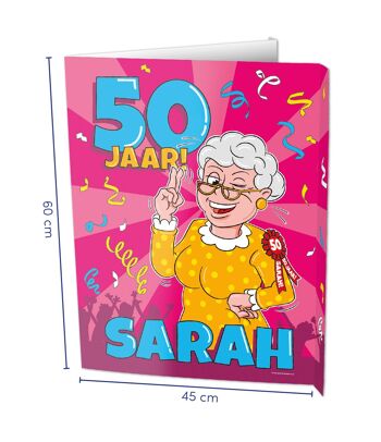 Plaques de fenêtre - Sarah 50 jaar