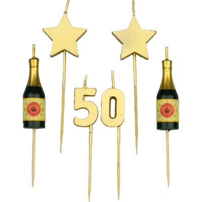 Party cake candles - 50 years