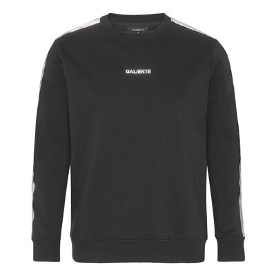Black sweatshirt with reflective tape