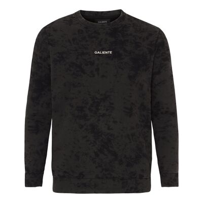Black tone in tone printed sweatshirt