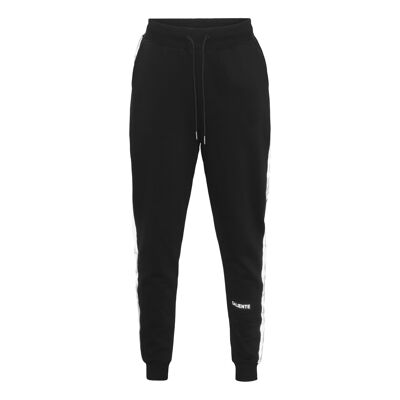 Black sweatpants with reflective tape