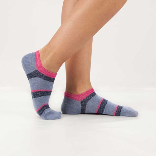 Ankle Stripes pink Socks