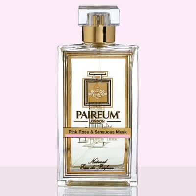 Eau de Parfum: Pink Rose & Sensuous Musk - Natural - Intense - 100ml