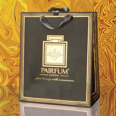 Luxury Gift Bag - Large Size - Deep Black - Gold Print