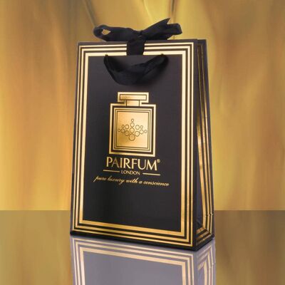 Luxury Gift Bag - Small Size - Deep Black - Gold Print