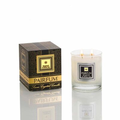 Perfumed Candle - Classic Size - Natural Snow Crystal Wax - Bergamot & White Tea