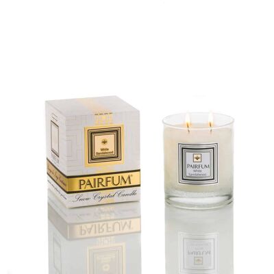 Perfumed Candle - Classic Size - Natural Snow Crystal Wax - White Sandalwood