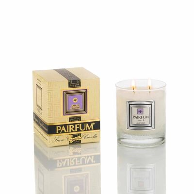 Perfumed Candle - Classic Size - Natural Snow Crystal Wax - Linen & Lavender