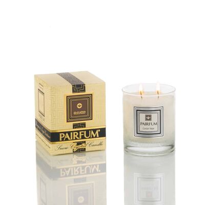 Perfumed Candle - Classic Size - Natural Snow Crystal Wax - Cedar Noir