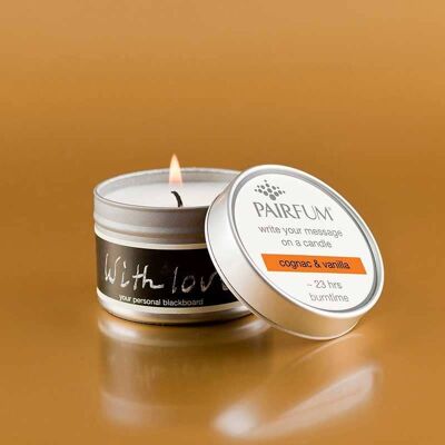 Write Your Message On A Candle - Cognac & Vanilla