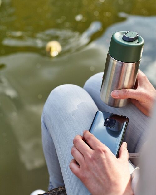 Insulated Travel Mug - Leak Proof Stainless Steel Travel Cup - Olive