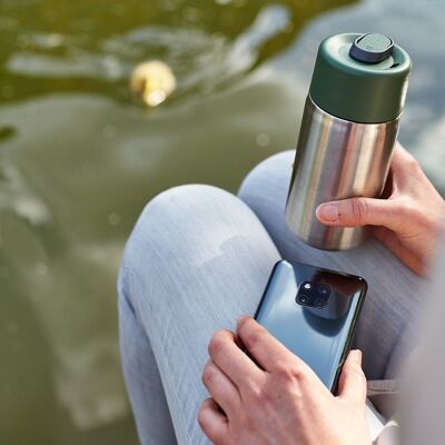 Tazza da viaggio isolata - Tazza da viaggio in acciaio inossidabile a prova di perdite - Oliva