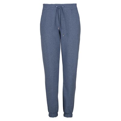 Pantalones de chándal índigo mélange de longitud completa