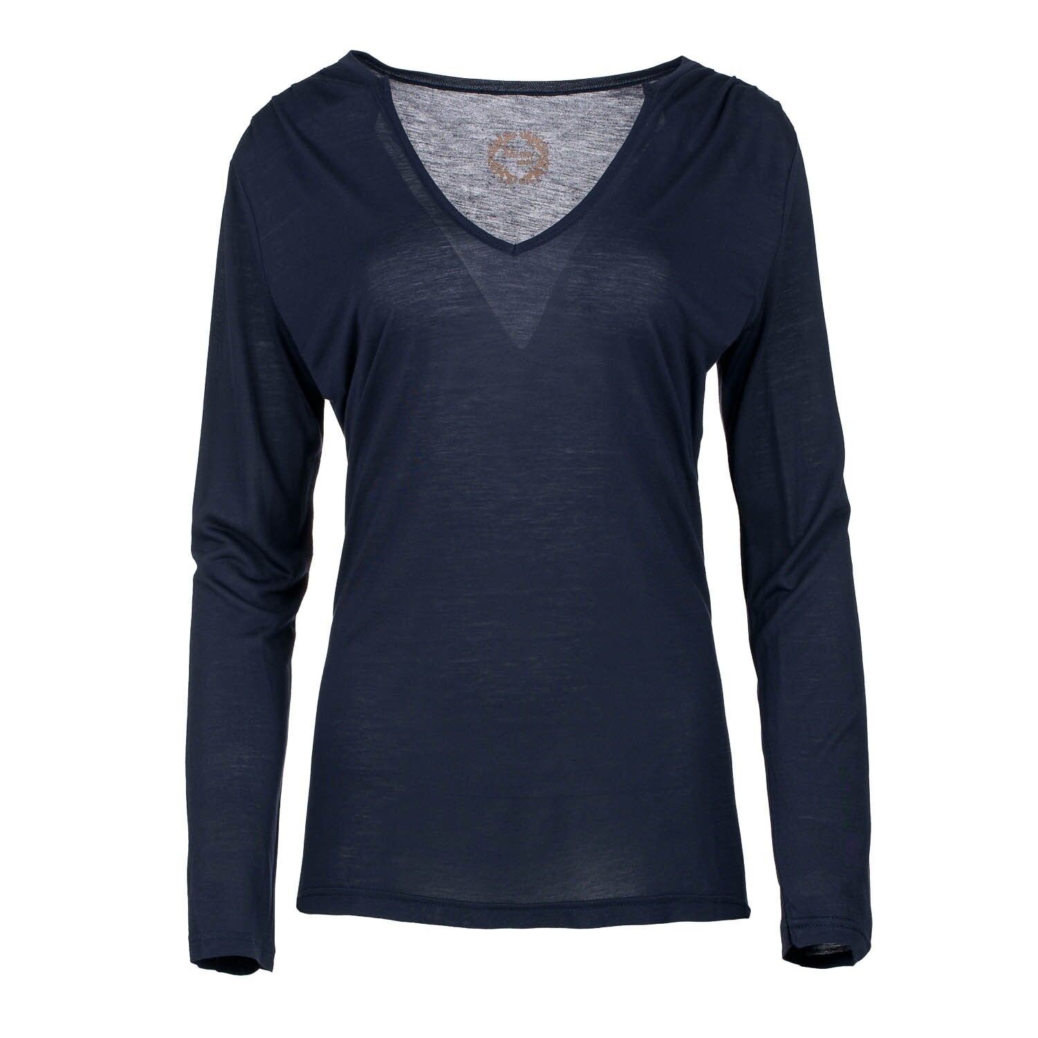 Haut bleu foncé à col en V
