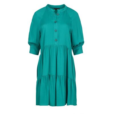 Robe ample à volants verte