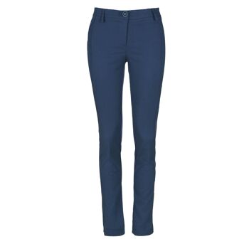 Pantalon long ajusté bleu marine