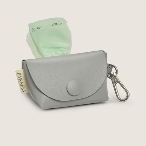 Vegan Leather Poop bag holder Bo – Grey