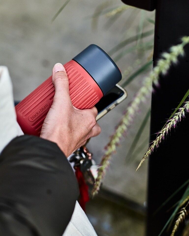 Glass Travel Mug - Leak Proof Glass Travel Cup 340ml - Coral