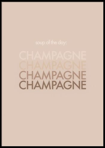 Affiche de champagne de soupe