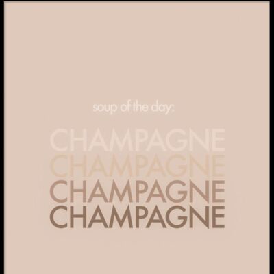 Affiche de champagne de soupe