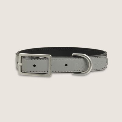Vegan Leather Collar Bo – Grey