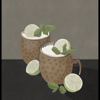 Affiche de boisson de mule de Moscoq