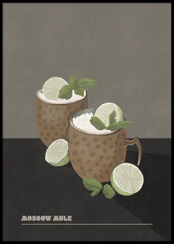 Affiche de boisson de mule de Moscoq