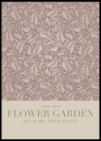 Affiche jardin fleuri