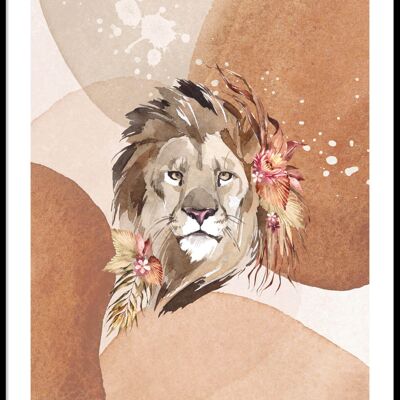 Poster mit Löwenporträt