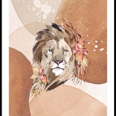 Lion portrait poster