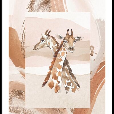 Affiche de girafes