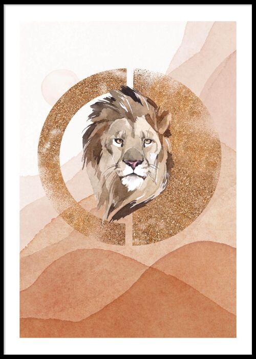 Lion portrait 2 poster