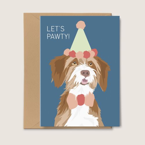 Greeting card Let's Pawty