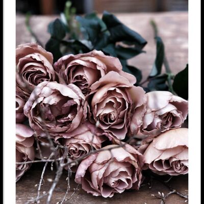 Cartel de hermosas rosas