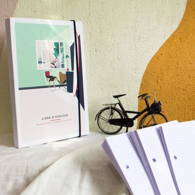 Refillable notebook "Le Voyageur" - Travel notebook - Dots + Blanks