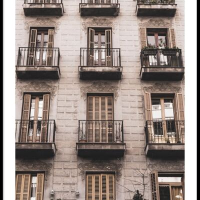 Affiche des balcons de Barcelone