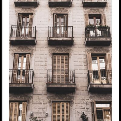 Barcelona balconies poster