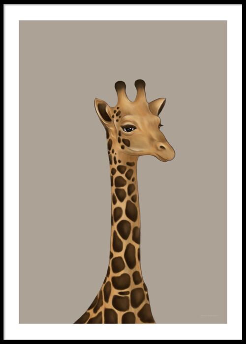 Giraffe baby poster