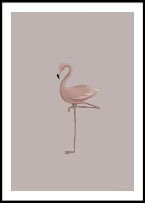 Flamingo baby poster