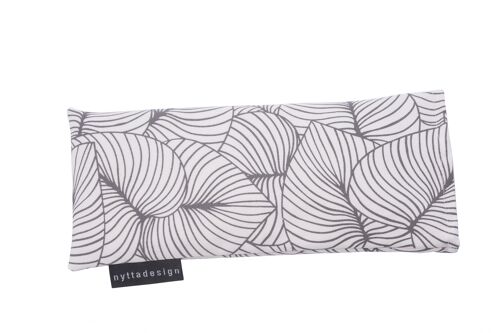 Eye pillow filled with grape seeds grey patterned
