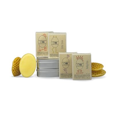 Pack familial - un total de 120 grammes de crème pour les mains solide avec des boîtes - ensemble avec 2 boîtes